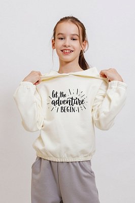 Худі для дівчинки KOSTA р.146 молочний 2525-3