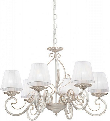 Люстра підвісна Vitaluce 6xE14 білий із золотистим V2370-0/6