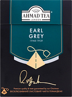 Чай чорний AHMAD Граф Грей з ароматом бергамота в пірамідках з ярликом 20х2г (54881024891) 20 шт. 