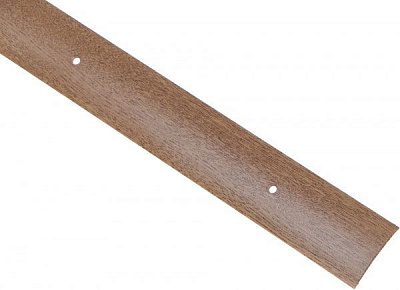 Порожек алюминиевый Броварской алюминиевый завод гладкий с отверстиями 40x1800 мм дуб престиж 