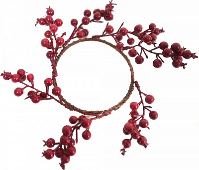 Декорація новорічна Dalian Everglory кільце з ягодами d16 мм EYZ9-H20221