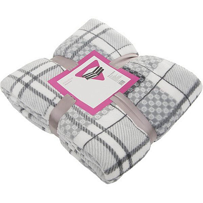 Плед микрофибра Underprice Клетка серая 200x220 см
