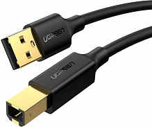 Кабель UGREEN US135 USB 2.0 AM to BM Print Cable 1,5 м black (10350) 