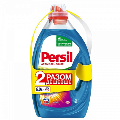 Гель для машинного та ручного прання Persil Колор 3 л + 3 л