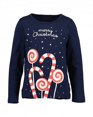 Реглан для девочки Blue Seven Рождество р.104 ультрамарин 750739 X* 