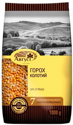 Горох Август колотый 1000 г 4820019600086 