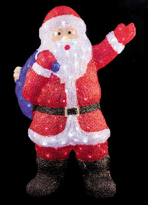 Декоративна фігура Euro Lucky Trading Дід Мороз світлодіодна (LED) 75 см