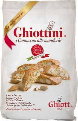Печенье Ghiott миндальное Кантуччини Гиоттини 200 г (8004835001050) 