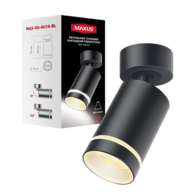 Светильник точечный Maxus черный MAX-SD-GU10-BL 