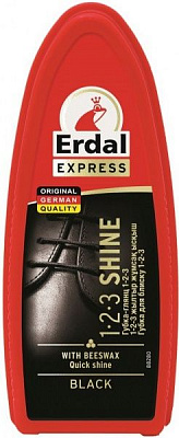 Губка-блеск ERDAL для обуви 1-2-3 черный