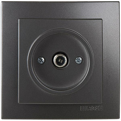 Розетка TV кінцева Nilson Touran антрацит