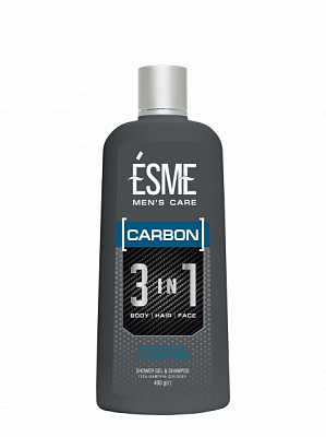 Шампунь-гель для душа ESME Carbon 3 в 1 400 мл