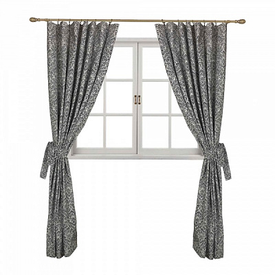 Штора PERLA Вензель графіт La Nuit