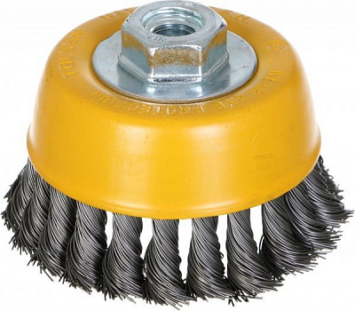 Щітка Чашка плетена 100мм М14, стальний дріт 0.5мм Tolsen 77509