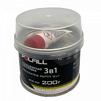Шпаклевка 3 в 1 (заполнение+стекловол+финиш) Polfill 0,2кг