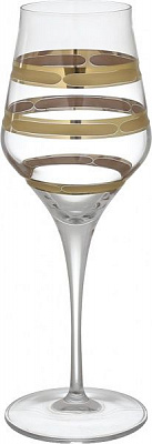 Набор бокалов для вина Contessa Vintage Gold 350 мл 6 шт. Vema