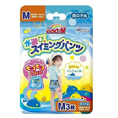 Подгузники-трусики для плавания Goon для мальчиков 7-12 кг M 3 шт.