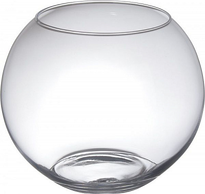 Ваза стеклянная прозрачная Spring фиш бол 15.5х19 см Wrzesniak Glassworks