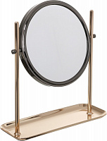 Зеркало косметическое круглое с металлической подставкой 20x30,5 см хром 