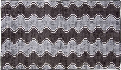 Коврик для ванной Dariana Волна 70х120 см серый