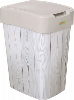 Відро для сміття Алеана Євро 10 л дерево світле/кремовий 121066