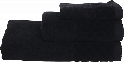 Рушник махровий VELOUR CELLS 50x90 см чорний La Nuit