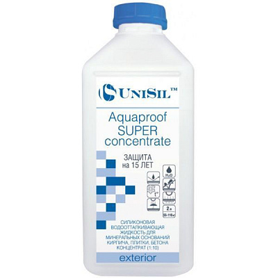 Гидрофобизатор водоотталкивающая UniSil Aquaproof Superconcentrate 2 л