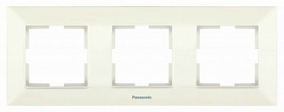 Рамка тримісна Panasonic Arkedia Slim горизонтальна кремовий 480500132