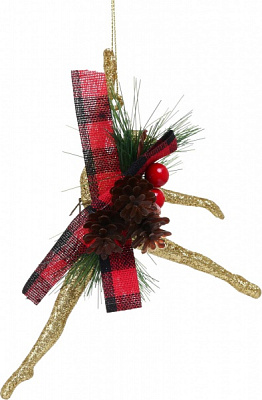 Декоративная подвеска Балерина с декором 15x9x3,5 см золотой LD21042