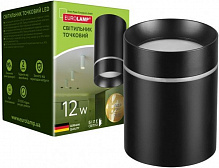 Светильник точечный Eurolamp Тубус New LED 12 Вт 4000 К черный 