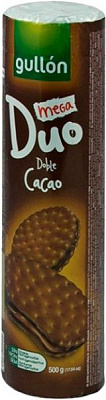 Печиво Gullon Duo Mega сендвіч подвійний шоколад 8410376044409 500 г