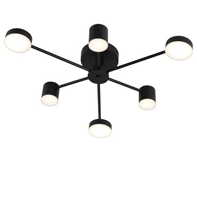 Люстра светодиодная Victoria Lighting с пультом д/у 60 Вт черный Otis/PL6 black 