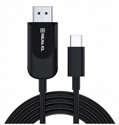 Кабель Real-el CHD-180 Type C- HDMI 4K 60Hz 1,8 м чорний (CHD-180, black (REAL-EL))