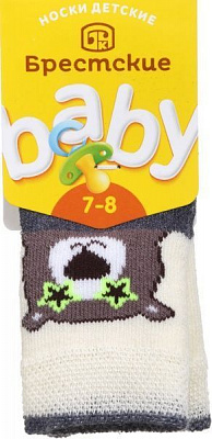 Носки детские Брестские Baby 3060 496 р.7-8 серый меланж 