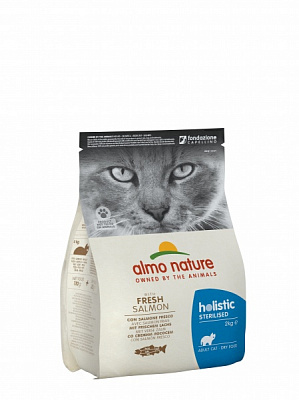 Корм сухой Almo Nature для взрослых стерилизованных котов с лососем 2 кг