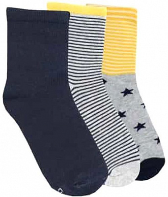 Комплект шкарпеток Duna дитячих 066 (3 шт.) р.18–20 світло-сірий