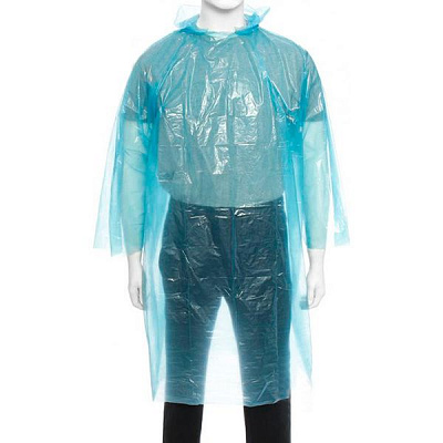 Дождевик тонкий сплошной р. XL рост универсальный Раскраски-Україна ТОВ голубой