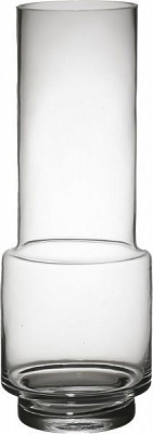 Ваза стеклянная прозрачная 12х32 см
