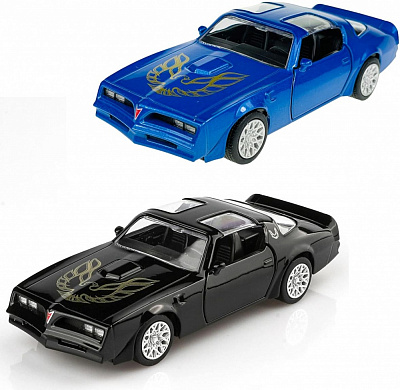 Автомодель TechnoDrive 1:43 Pontiac Firebird 1978 черный синий 250410U