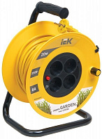 Удлинитель на катушке IEK Garden без заземления 4 гн. черный/желтый 20 м WKP23-06-04-20 