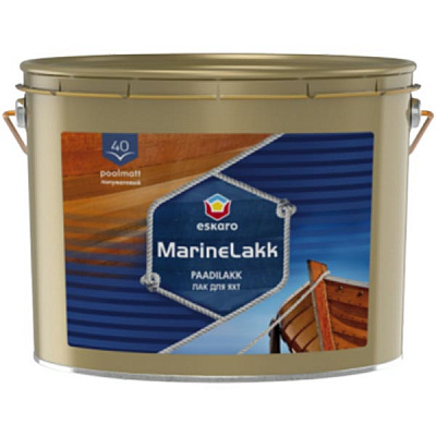 Лак для човнів Marine Lakk 40 Eskaro напівмат 9,5 л