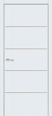 Дверне полотно ОМіС Глухе з фрезеруванням під фарбу ПГ 600 мм білийпід фарбування