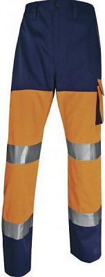 Штани сигнальні Delta Plus PH2 зі світловідбиваючими смугами р. XXL PHPA2OMXX помаранчевий