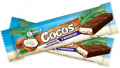 Батончик Vale на основі кокосової стружки Cocos 40 г