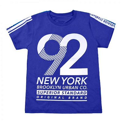 Футболка для мальчика Maccaboy 9093 з цифрою 92 р.128 синий 