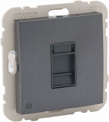 Розетка комп’ютерна Efapel Logus RJ45 5e графіт 21453 TIS