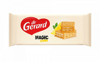 Печенье-сэндвич Dr Gerard Magic lemon с лимонной начинкой 144 г 