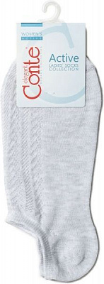 Шкарпетки жіночі Conte Active (ультракороткі) 19С-185СП 179 р. 23 світло-сірий