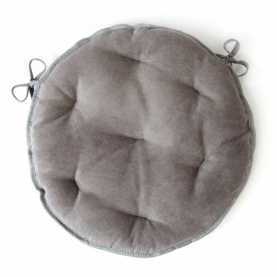 Подушка на стул Сатурн серая 400х400 мм