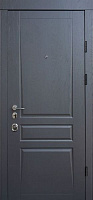Дверь входная Булат Олимп 216 дуб графит / белая текстура 2050x850мм правая